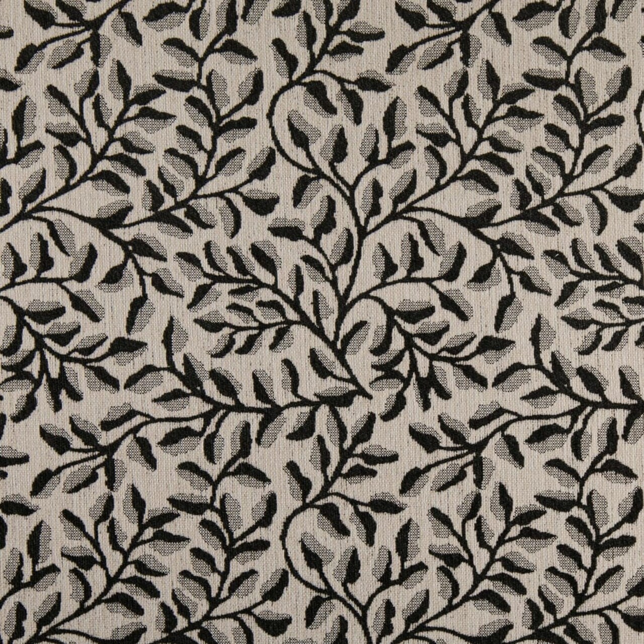 Upholstery Fabric - Black Abstract & Geometric,Leaves Upholstery Fabric 54 Inches"
